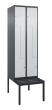 C+P Z-Spind Classic PLUS, Bank, 4 Abteile, 2120x600x815mm, 7016/7035 Produktbild img2 S