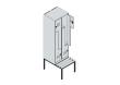 C+P Z-Spind Classic PLUS, Bank, 4 Abteile, 2120x600x815mm, 7035/7035 Produktbild img5 S