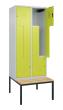 C+P Z-Spind Classic PLUS, Bank, 4 Abteile, 2120x800x815mm, 7035/0024 Produktbild