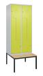 C+P Z-Spind Classic PLUS, Bank, 4 Abteile, 2120x800x815mm, 7035/0024 Produktbild img2 S
