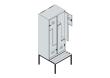 C+P Z-Spind Classic PLUS, Bank, 4 Abteile, 2120x800x815mm, 7035/3003 Produktbild img5 S