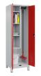 C+P Putzmittel-Spind Classic PLUS, Füße, 2 Abteile, 1950x600x500mm, 7035/3020 Produktbild