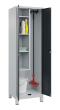 C+P Putzmittel-Spind Classic PLUS, Füße, 2 Abteile, 1950x600x500mm, 7035/7016 Produktbild