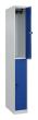 C+P Doppelstock-Spind Classic PLUS, 2 Fächer, 1850x250x500mm, 7035/5010 Produktbild