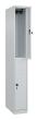 C+P Doppelstock-Spind Classic PLUS, 2 Fächer, 1850x250x500mm, 7035/7035 Produktbild
