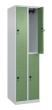 C+P Doppelstock-Spind Classic PLUS, 4 Fächer, 1850x500x500mm, 7035/6011 Produktbild