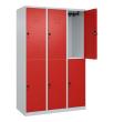 C+P Doppelstock-Spind Classic PLUS, 6 Fächer, 1850x1200x500mm, 7035/3020 Produktbild