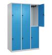 C+P Doppelstock-Spind Classic PLUS, 6 Fächer, 1850x1200x500mm, 7035/5012 Produktbild