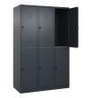 C+P Doppelstock-Spind Classic PLUS, 6 Fächer, 1850x1200x500mm, 7016/7016 Produktbild