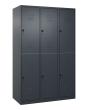 C+P Doppelstock-Spind Classic PLUS, 6 Fächer, 1850x1200x500mm, 7016/7016 Produktbild img2 S