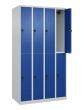 C+P Doppelstock-Spind Classic PLUS, 8 Fächer, 1850x1000x500mm, 7035/5010 Produktbild