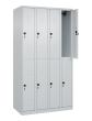 C+P Doppelstock-Spind Classic PLUS, 8 Fächer, 1850x1000x500mm, 7035/7035 Produktbild