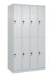 C+P Doppelstock-Spind Classic PLUS, 8 Fächer, 1850x1000x500mm, 7035/7035 Produktbild img2 S