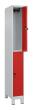 C+P Doppelstock-Spind Classic PLUS, Füße, 2 Fächer, 1950x250x500mm, 7035/3020 Produktbild