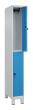 C+P Doppelstock-Spind Classic PLUS, Füße, 2 Fächer, 1950x250x500mm, 7035/5012 Produktbild