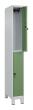 C+P Doppelstock-Spind Classic PLUS, Füße, 2 Fächer, 1950x250x500mm, 7035/6011 Produktbild