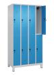 C+P Doppelstock-Spind Classic PLUS, Füße, 8 Fächer, 1950x1000x500mm, 7035/5012 Produktbild