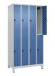 C+P Doppelstock-Spind Classic PLUS, Füße, 8 Fächer, 1950x1000x500mm, 7035/5023 Produktbild