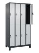 C+P Doppelstock-Spind Classic PLUS, Füße, 8 Fächer, 1950x1000x500mm, 7016/7035 Produktbild