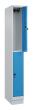 C+P Doppelstock-Spind Classic PLUS, Sockel, 2 Fächer, 1950x250x500mm, 7035/5012 Produktbild