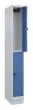 C+P Doppelstock-Spind Classic PLUS, Sockel, 2 Fächer, 1950x250x500mm, 7035/5023 Produktbild
