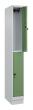 C+P Doppelstock-Spind Classic PLUS, Sockel, 2 Fächer, 1950x250x500mm, 7035/6011 Produktbild