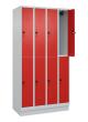 C+P Doppelstock-Spind Classic PLUS, Sockel, 8 Fächer, 1950x1000x500mm, 7035/302 Produktbild
