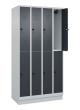 C+P Doppelstock-Spind Classic PLUS, Sockel, 8 Fächer, 1950x1000x500mm, 7035/701 Produktbild