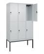 C+P Doppelstock-Spind Classic PLUS, Gestell, 6 Fächer, 2120x1200x500mm, 7035/70 Produktbild