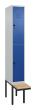 C+P Doppelstock-Spind Classic PLUS, Bank, 2 Fächer, 2120x300x815mm, 7035/5010 Produktbild img2 S