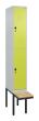 C+P Doppelstock-Spind Classic PLUS, Bank, 2 Fächer, 2120x300x815mm, 7035/0024 Produktbild img2 S