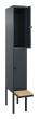 C+P Doppelstock-Spind Classic PLUS, Bank, 2 Fächer, 2120x300x815mm, 7016/7016 Produktbild
