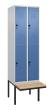 C+P Doppelstock-Spind Classic PLUS, Bank, 4 Fächer, 2120x600x815mm, 7035/5023 Produktbild img2 S