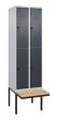 C+P Doppelstock-Spind Classic PLUS, Bank, 4 Fächer, 2120x600x815mm, 7035/7016 Produktbild img2 S
