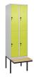 C+P Doppelstock-Spind Classic PLUS, Bank, 4 Fächer, 2120x600x815mm, 7035/0024 Produktbild img2 S