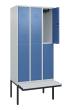 C+P Doppelstock-Spind Classic PLUS, Bank, 6 Fächer, 2120x900x815mm, 7035/5023 Produktbild