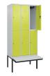 C+P Doppelstock-Spind Classic PLUS, Bank, 6 Fächer, 2120x900x815mm, 7035/0024 Produktbild