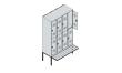 C+P Doppelstock-Spind Classic PLUS, Bank, 8 Fächer, 2120x1200x815mm, 9016/9016 Produktbild img5 S