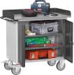 FETRA Werkstattwagen 12456 Tragkraft 400kg mit Flügeltür H985xø590mm RAL7035/7016 Produktbild img2 S
