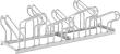 Fahrradparker Hoch/Tief zweiseitig, verzinkt L 1400 mm, 8 Plätze Produktbild img1 S
