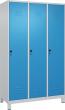 Garderobenschrank mit FüßenB1200xT500xH1950 Korpus RAL 7035 LichtgrauTüren RAL 5012 Lichtblau Produktbild img2 S