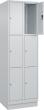 Fächerschrank CLASSIC B600xT500xH1950 mm RAL 7035/7035, 2x3 Fächermit 100 mm hohem Sockel Produktbild