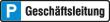 Parkplatzschild Alu B520xH110 mm Geschäftsführung SafetyMarking Produktbild img1 S