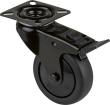 Lenkrolle A820.A85.075 mit Platte,Ø 75 B 25mm,60kg TPR Produktbild img1 S