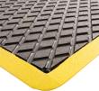 Anti-Ermüdungsmatte SBR/NR, schwarz, diamant-profil, gelbe Kante, 11mm, 1200x900mm Produktbild img1 S