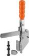 Kipp SCHNELLSPANNER STANDARD, FUß ABGEWINKELT, VERTIKAL, VOLLER HALTEARM, STAHL VE... Produktbild img1 S