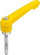 KLEMMHEBEL GR.4 M10X80, KUNSTSTOFF GELB RAL1021, KOMP:STAHL BLAU-PASSIVIERT Produktbild img1 S