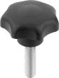 STERNGRIFF ÄHNLICH DIN6336 D=M08X40, D1=40 H=25, FORM:L, THERMOPLAST SCHWARZ,... Produktbild img1 S