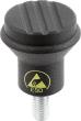 Kipp PILZKNOPF ANTISTATISCH GR.1 D=M05X10 D1=21 THERMOPLAST, SCHWARZ RAL9011, KOMP... Produktbild img1 S
