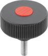 RÄNDELRAD GR.2, D1=50 D=M08X60 , FORM:L, THERMOPLAST SCHWARZ RAL7021, KOMP:ST... Produktbild img1 S